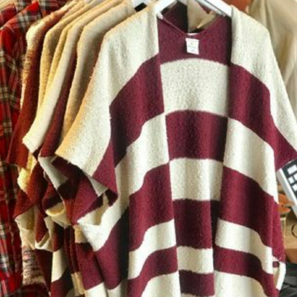 STRIPED CARDIGAN WITH FRINGE